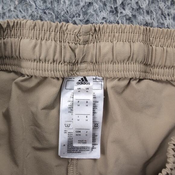 Adidas Pants Adult Medium Beige Tapered Leg Athleisure Sweatpants Gym Training - Picture 4 of 9